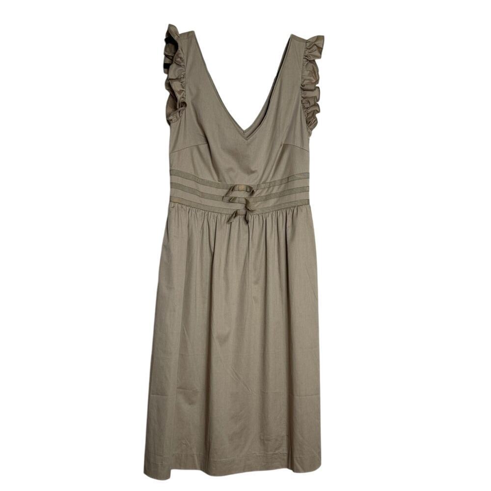 Elizabeth McKay Tan Sleeveless Fit & Flare Dress Size 6 NWT